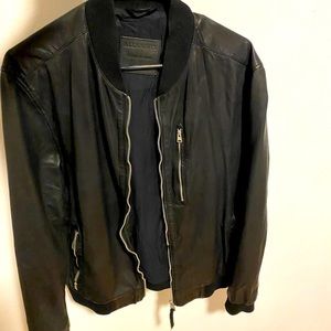 2019 AllSaints Leather Bomber Jacket (SIZE XL)